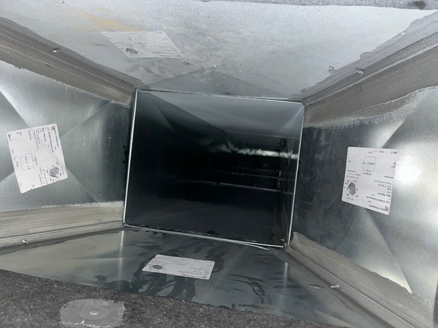 Clean commercial duct interior after service
