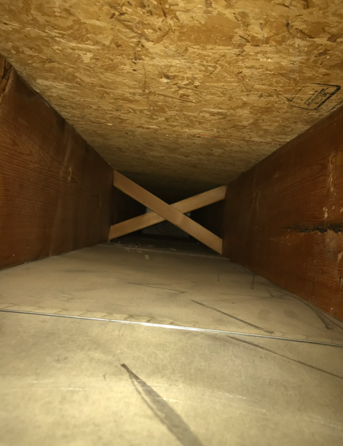 Residential duct after cleaning